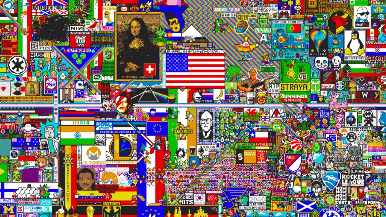 El progreso del Mural de Reddit Place 2022